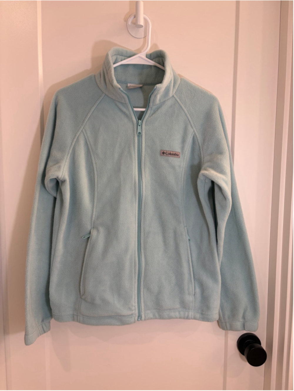 Women's Columbia Fleece Jacket Size M Light Blue Full Zip